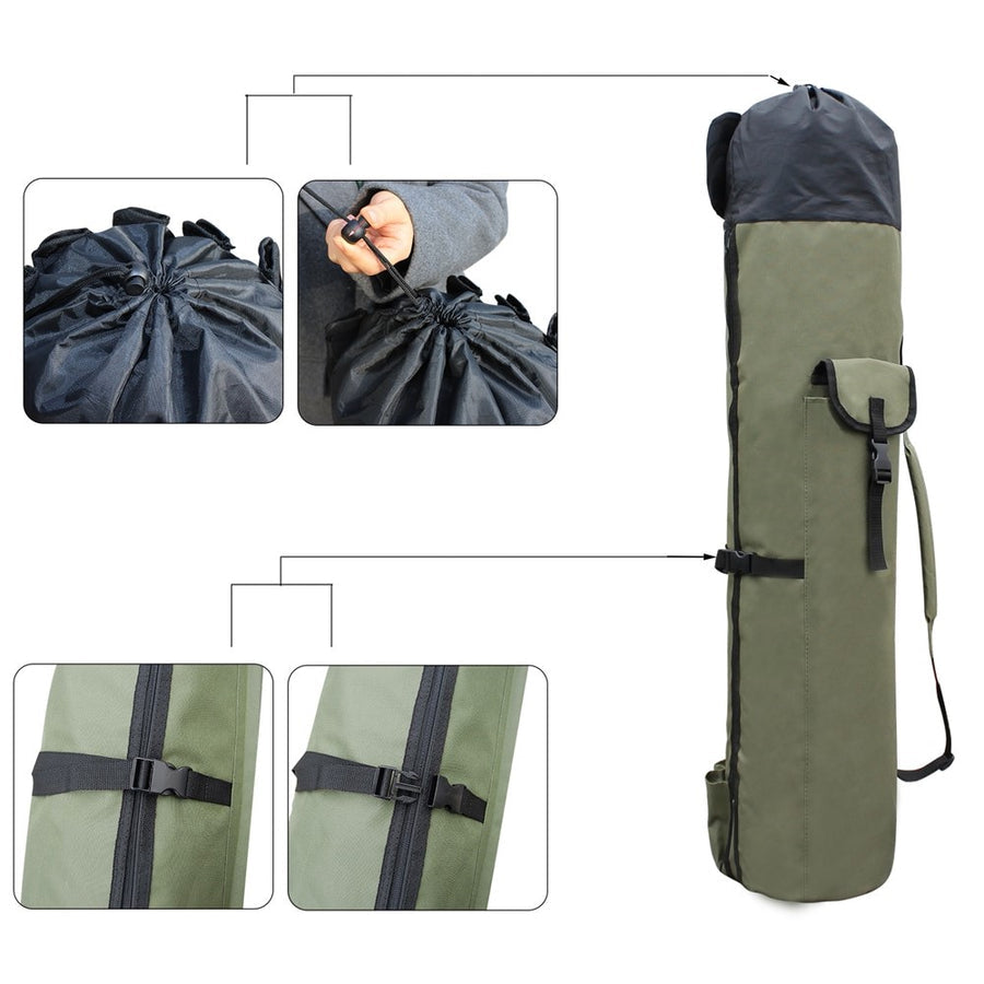 Portable Fishing Rod And Tackle Bag, Water-Resistant Oxford