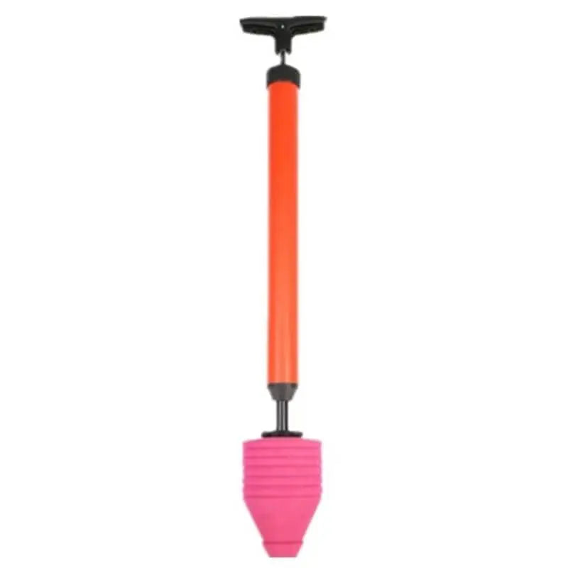 Toilet Plunger with High-Pressure Air Pump and Multiple Nozzle Adapters, Ergonomic Handle
