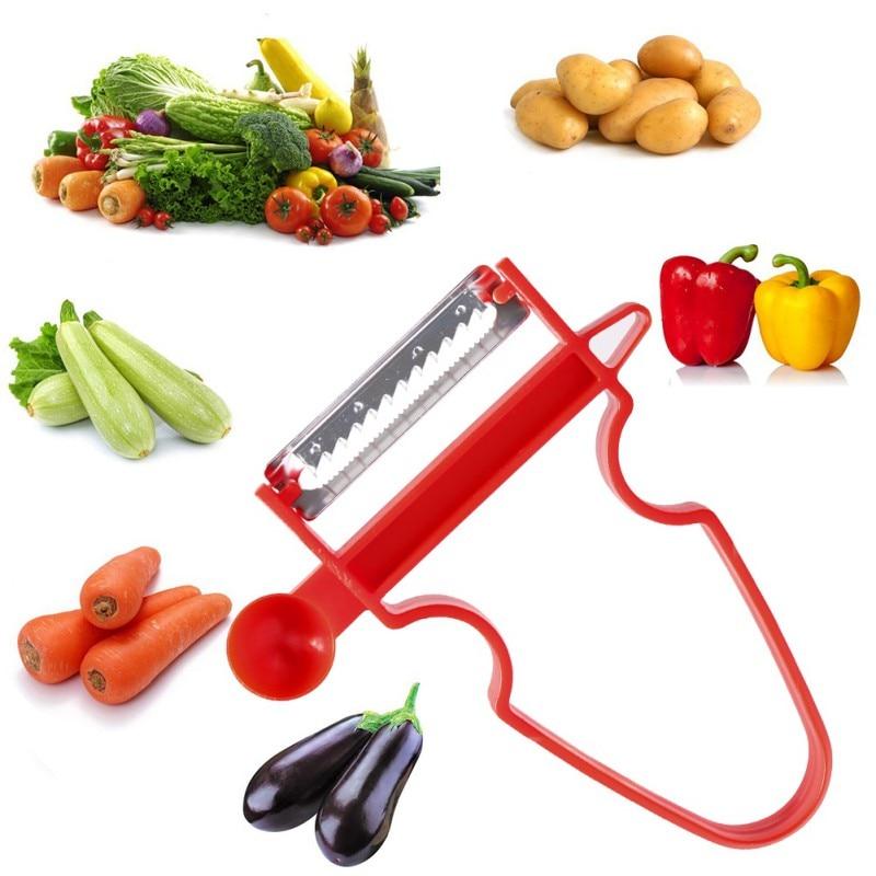 Vegetable Peeler Set with Serrated, Y-Style and Julienne Blades, Ergonomic Handle
