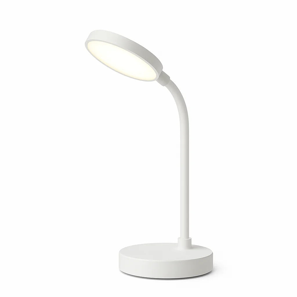 LED Desk Lamp with USB Charging | Adjustable Swan-Neck Reading Light
