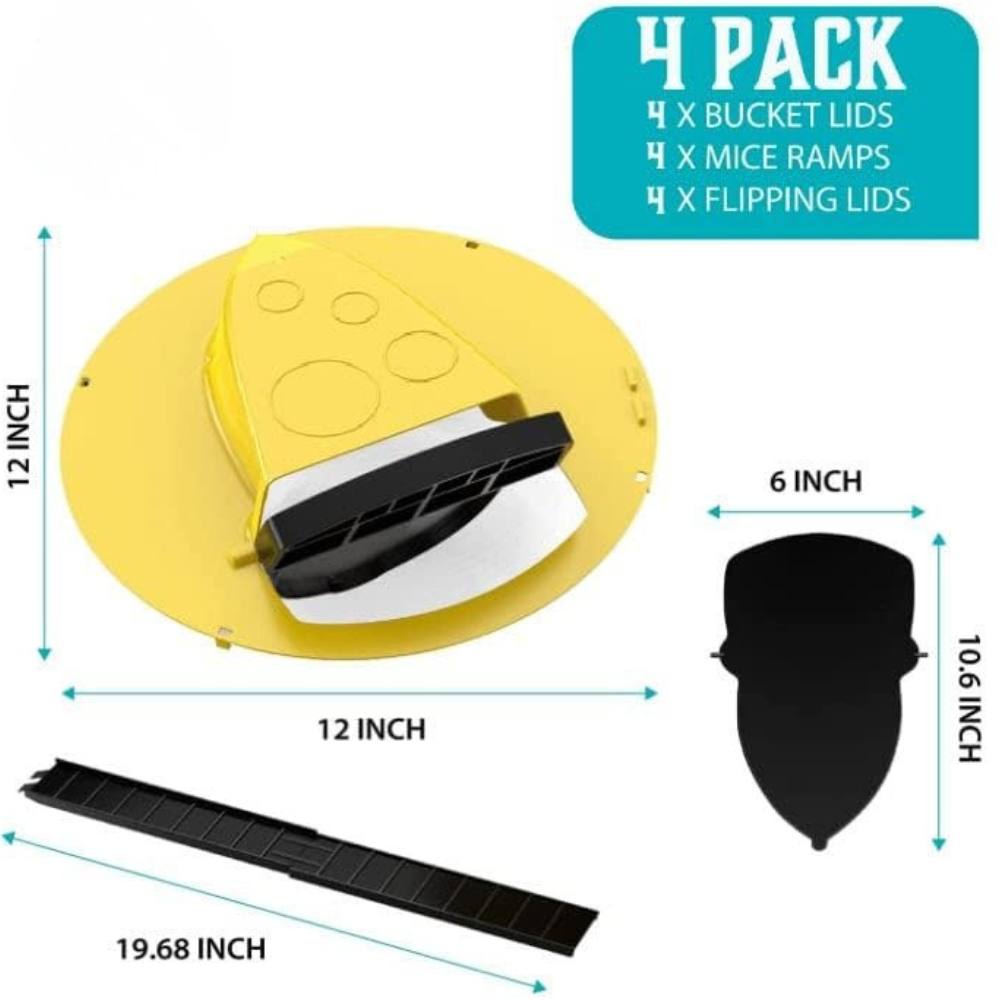 Bucket Lid Mouse Trap, Auto-Reset Rodent Catcher
