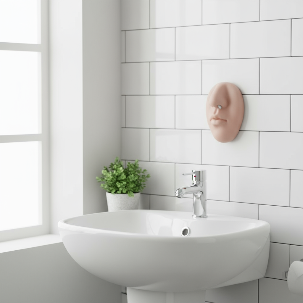 Nose Soap Dispenser with Squeeze Silicone and Adhesive Mount, Lifelike Prank