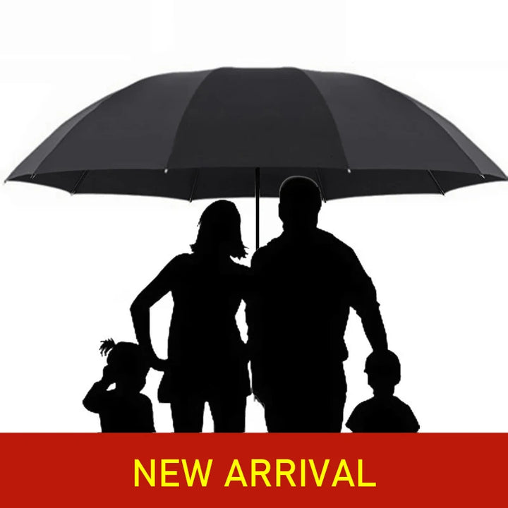 Large Folding Umbrella, Windproof, Folding Design for Rain and Sun