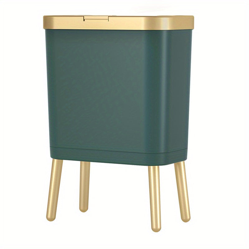 15L Modern Odour-Sealing Trash Can with Elevated Legs | Stylish Waste Bin for Kitchen, Living & Bathroom