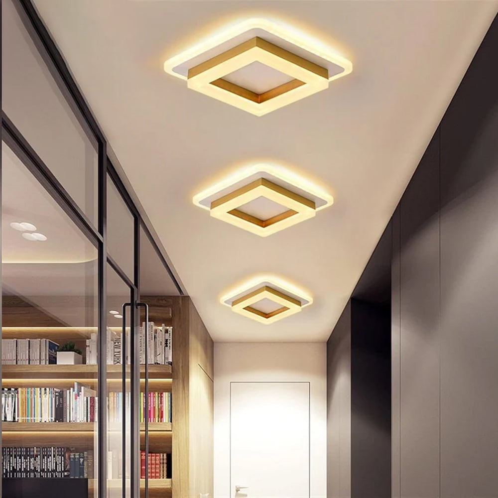 Square LED Ceiling Light | Modern Flush Mount Fixture