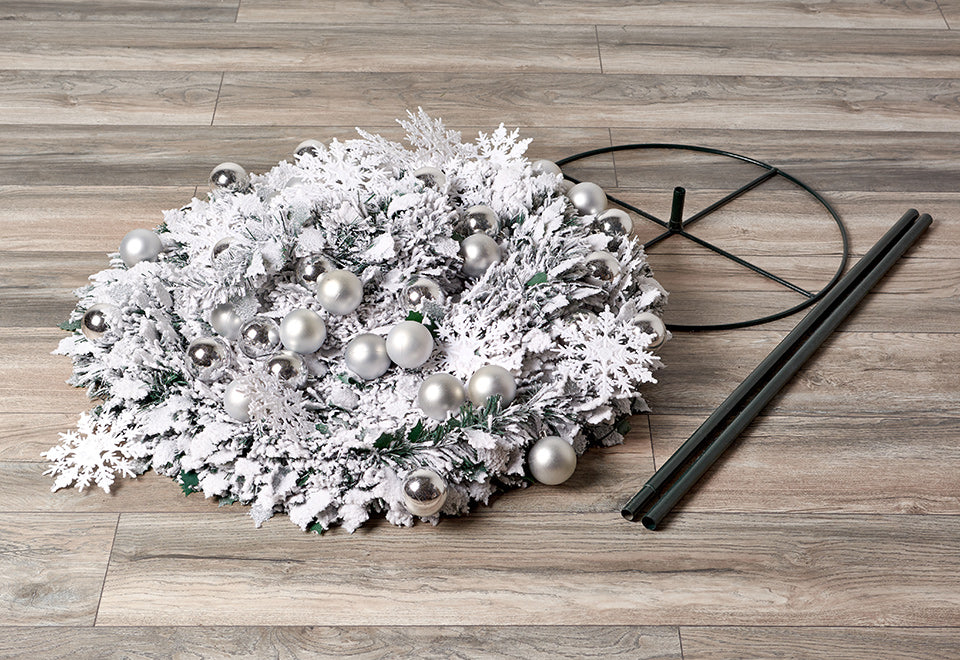 Pop-Up 6 Ft. White Flocked Christmas Tree