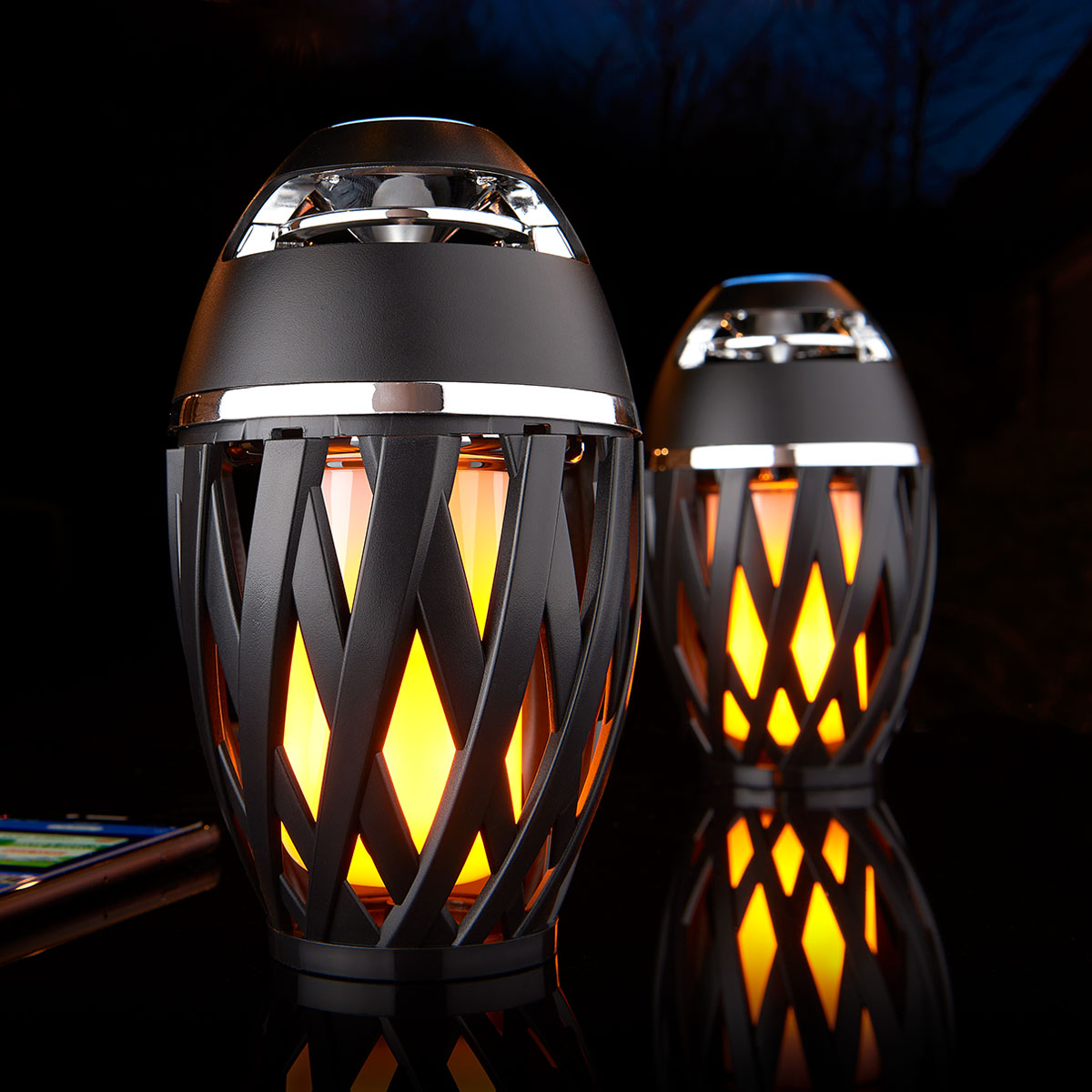 Tiki Torch Outdoor Bluetooth Speakers (Set of 2)