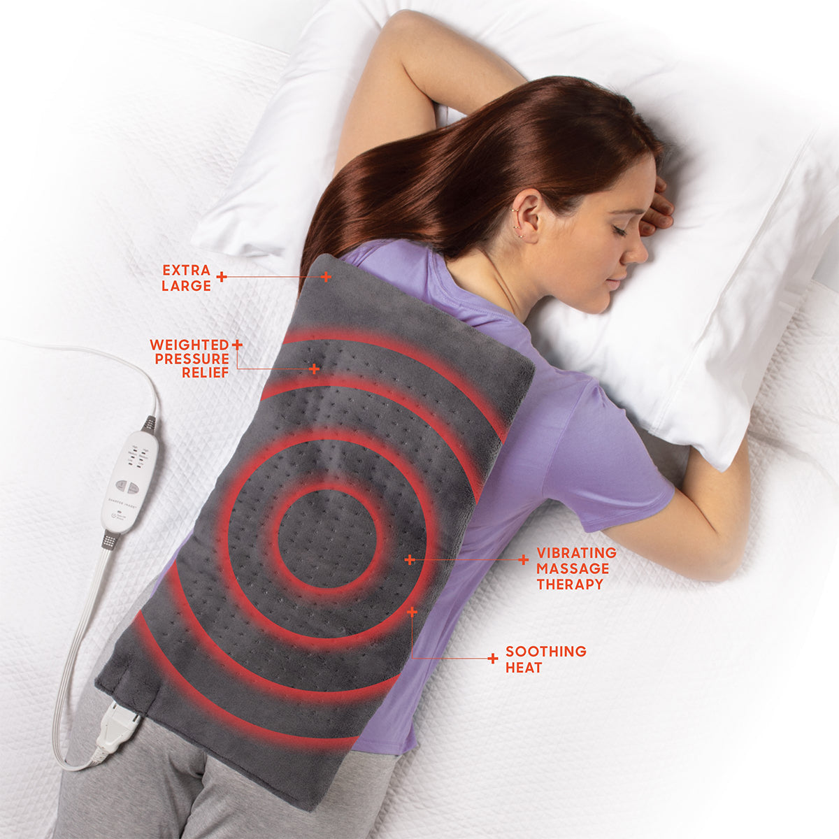 Calming Heat™ Massaging Weighted Heating Pad