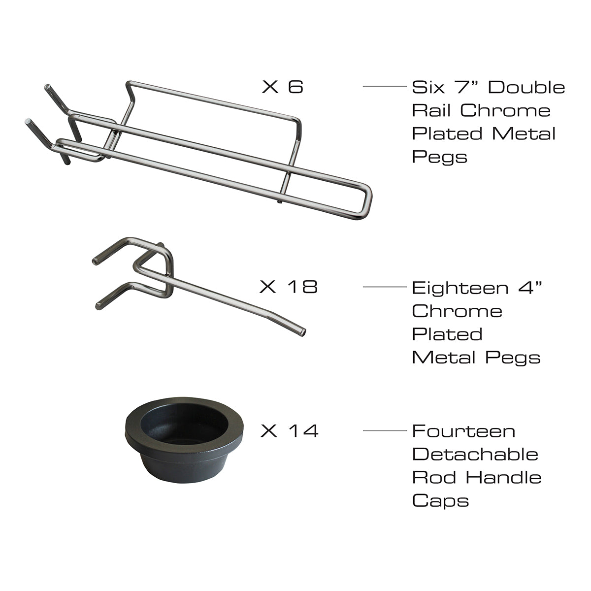 Modular 14 Fishing Rod Rack and Tackle Organizer