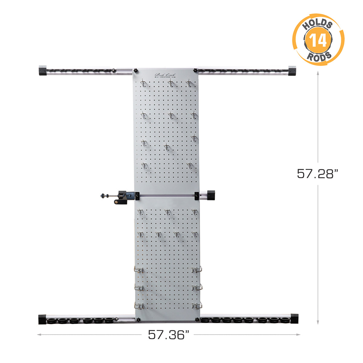 Modular 14 Fishing Rod Rack and Tackle Organizer