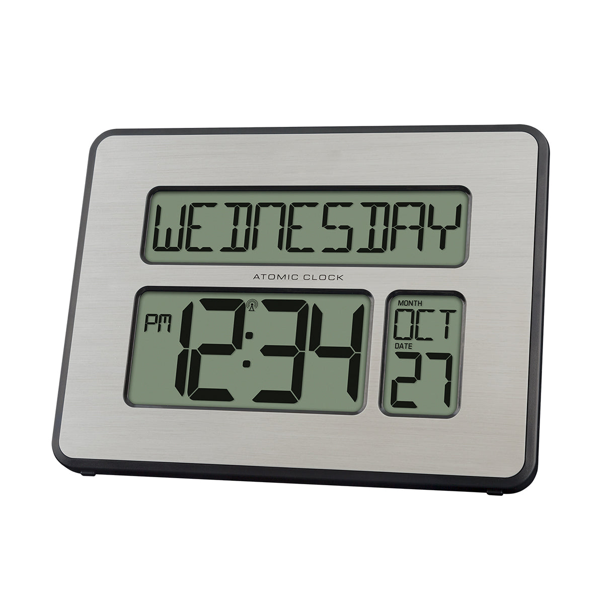 Atomic Digital Wall Clock w/White Backlight