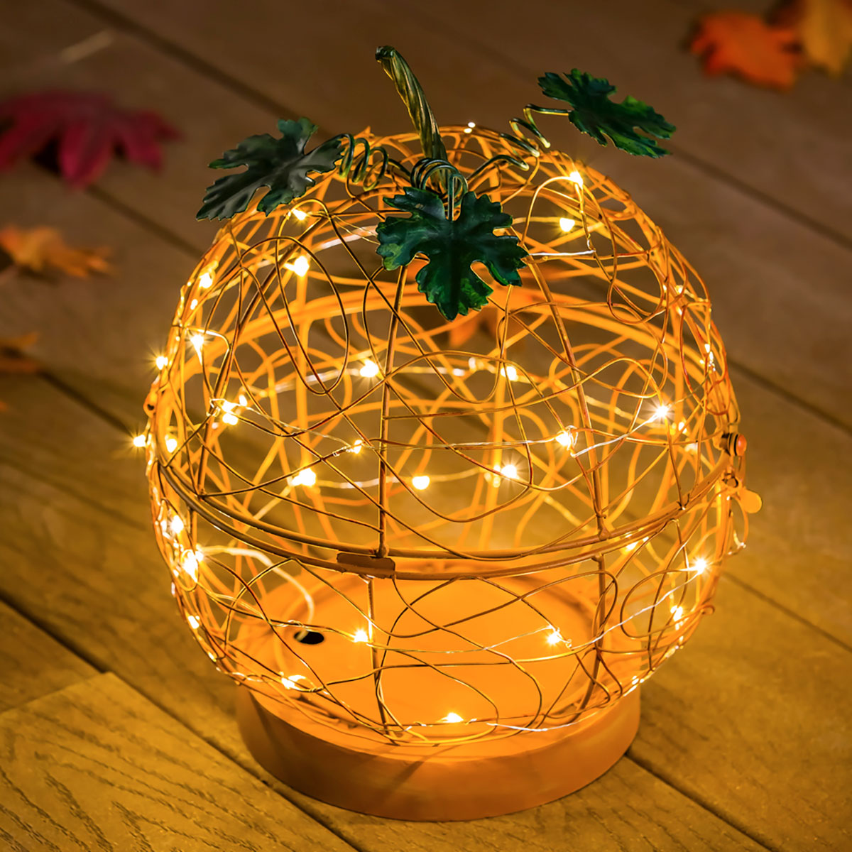 LED Wire Pumpkin Container