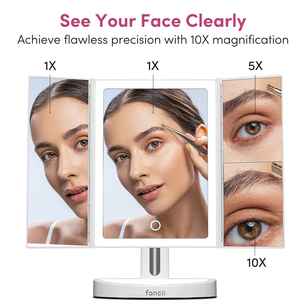 Multiple Magnification Vanity Mirror