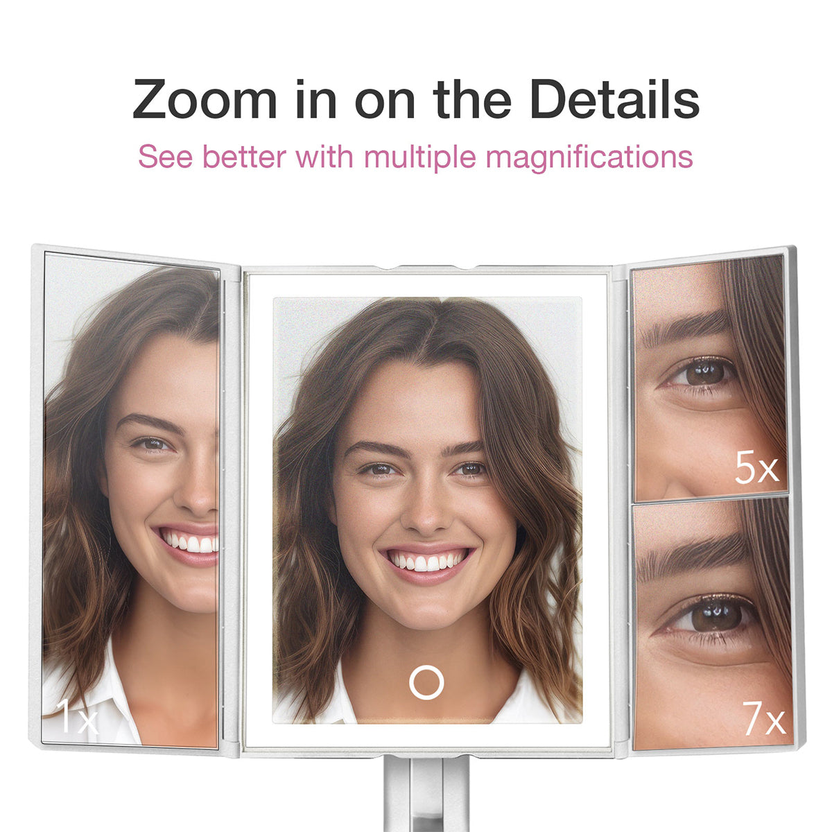Multiple Magnification Vanity Mirror