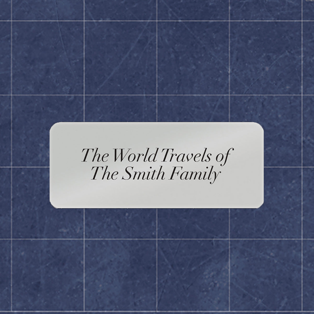 Modern Blueprint World Travel Map