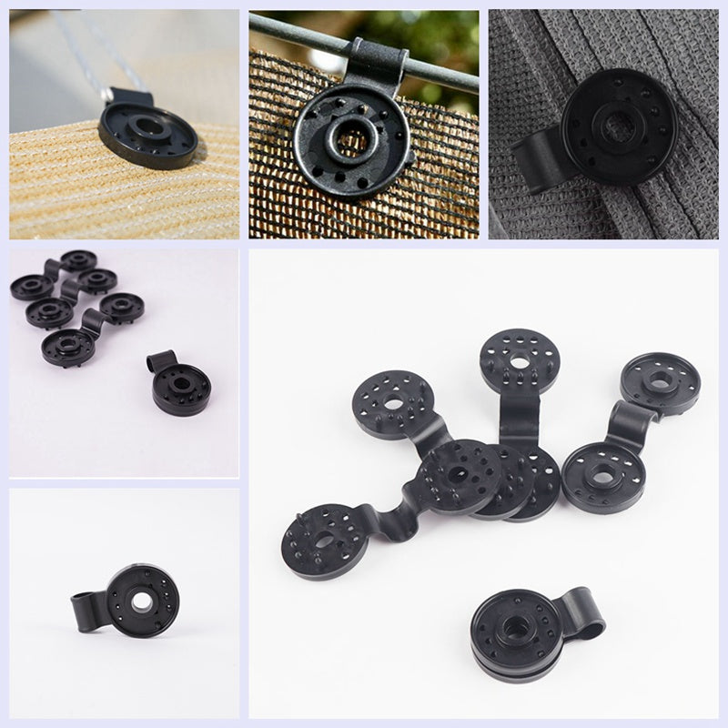Sun Shade Clip with Spring-Loaded Jaw and UV-Resistant ABS, Toolless Portable Clamp
