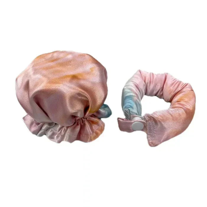 Heatless Hair Rollers with Satin Covers and Adjustable Buckles