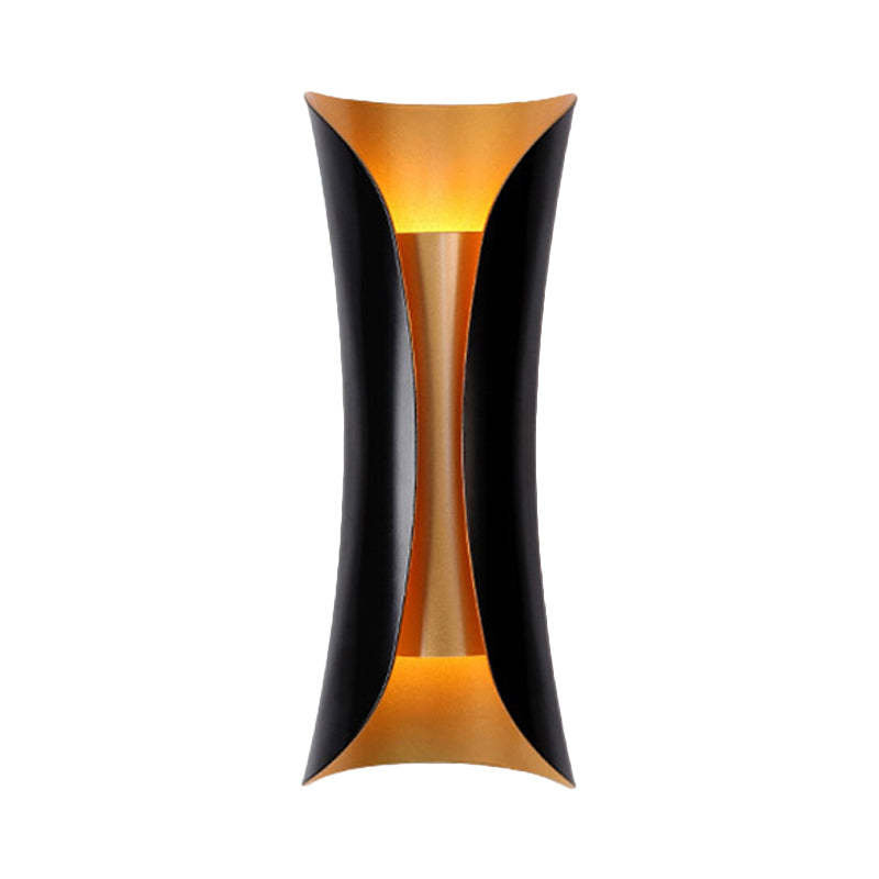 Modern Curl Wall Sconce | Black Metal Indoor Wall Light