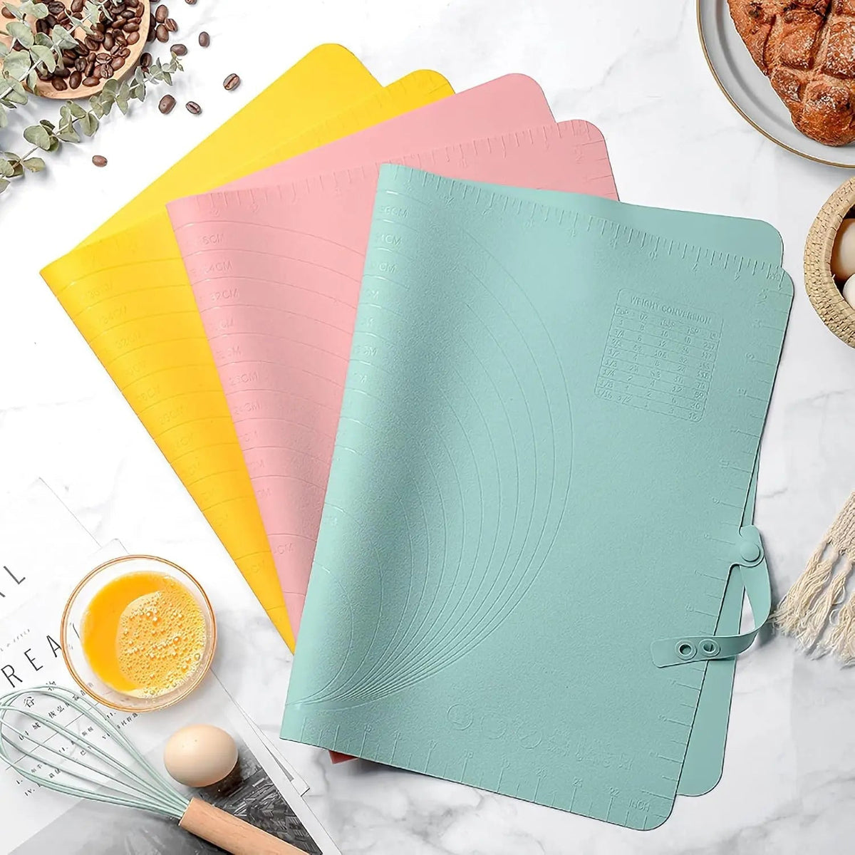 Large Silicone Baking Mat with Nonstick Surface and Heat Resistant Design, 22 x 15 inches