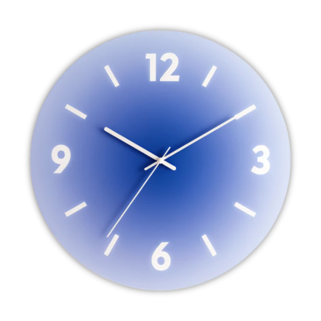 Sunset Glass Wall Clock | Modern Gradient Design