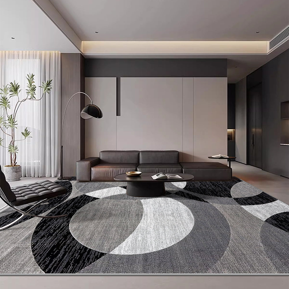 Orbit Weave Geometric Rug | Soft Velvet Non-Slip Floor Mat