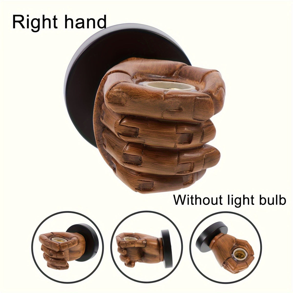 Industrial Hand Wall Lamp | Resin E26 Wall Sconce