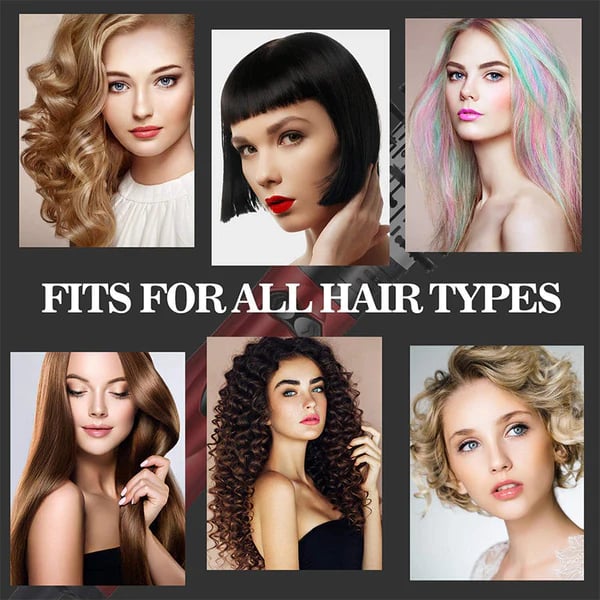 Hot Air Brush with Dual Rotating Interchangeable Heads and 3 Heat Settings, Ionic Finish