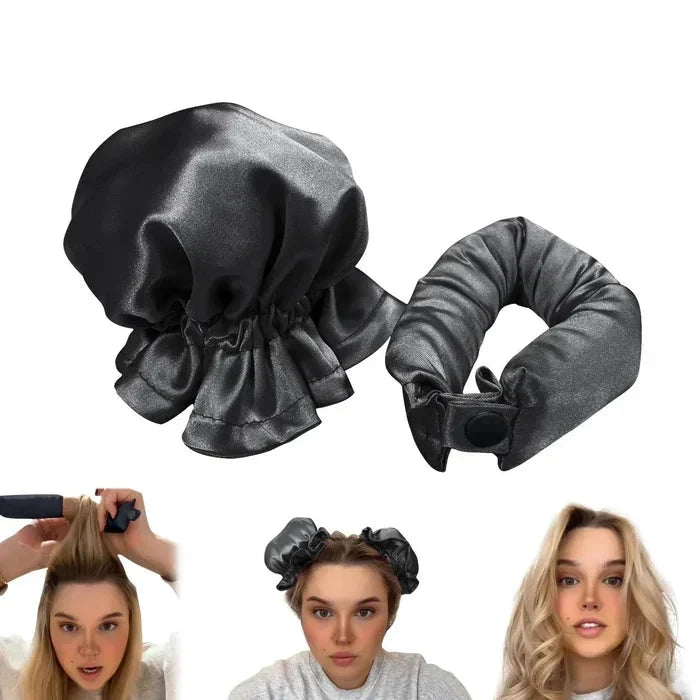 Heatless Hair Rollers with Satin Covers and Adjustable Buckles