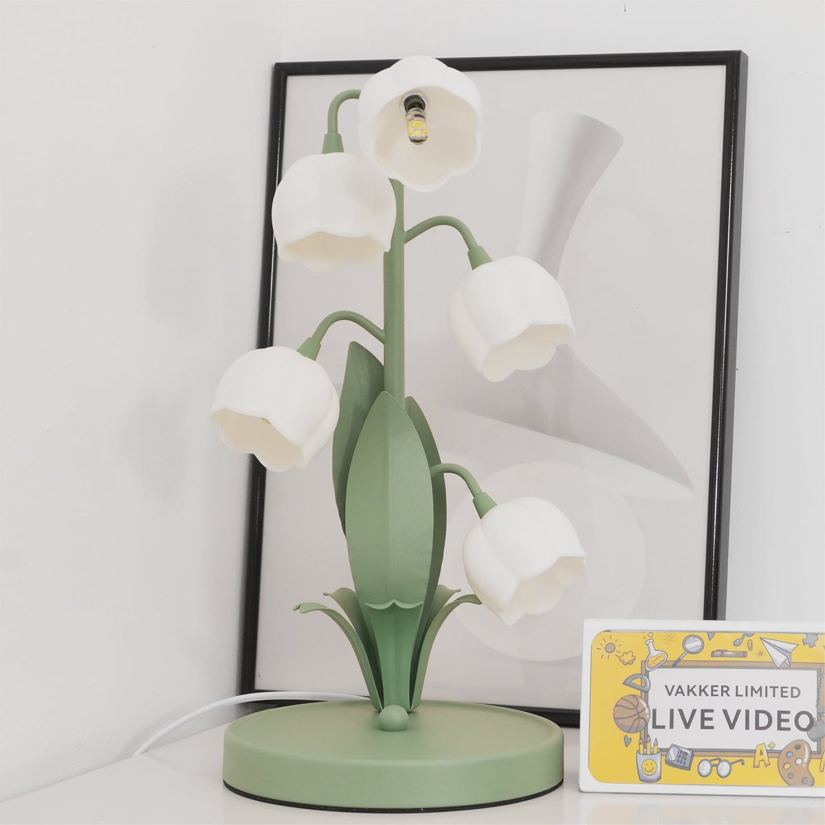 Bell Orchid Table Lamp | Elegant Floral Indoor Light