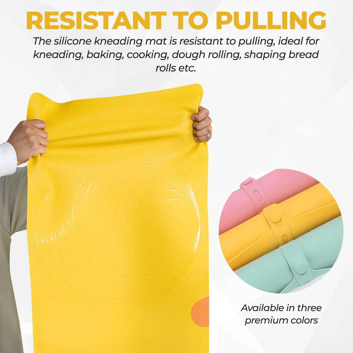 Large Silicone Baking Mat with Nonstick Surface and Heat Resistant Design, 22 x 15 inches