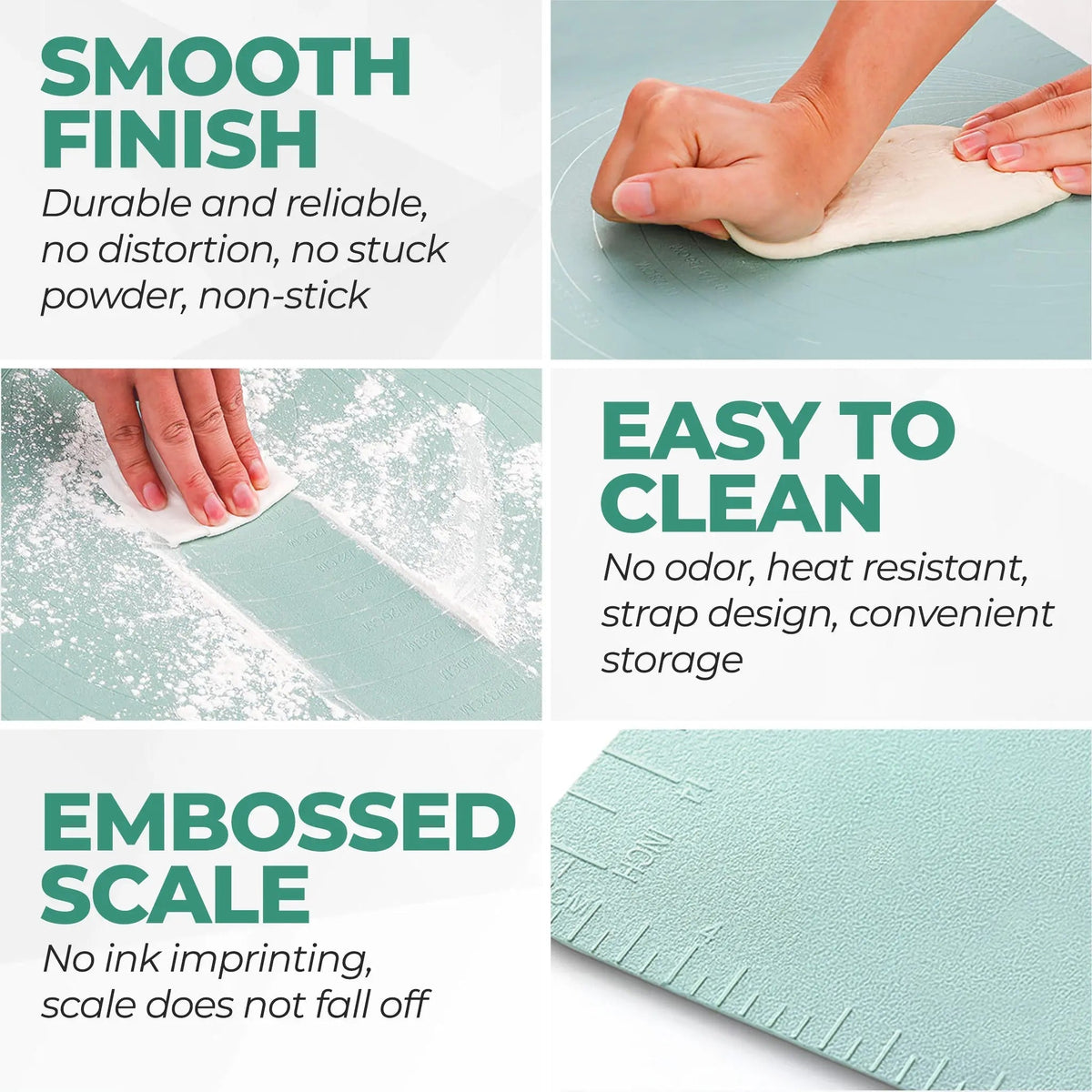 Large Silicone Baking Mat with Nonstick Surface and Heat Resistant Design, 22 x 15 inches