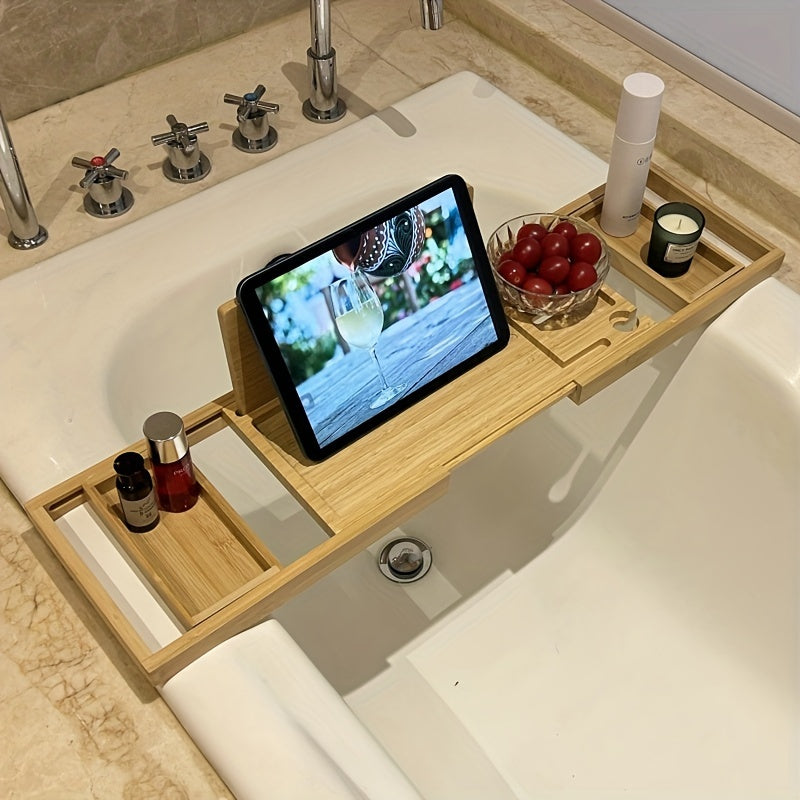 Bamboo Bathtub Tray - For Relaxation