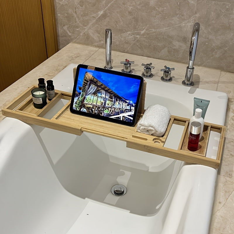 Bamboo Bathtub Tray - For Relaxation