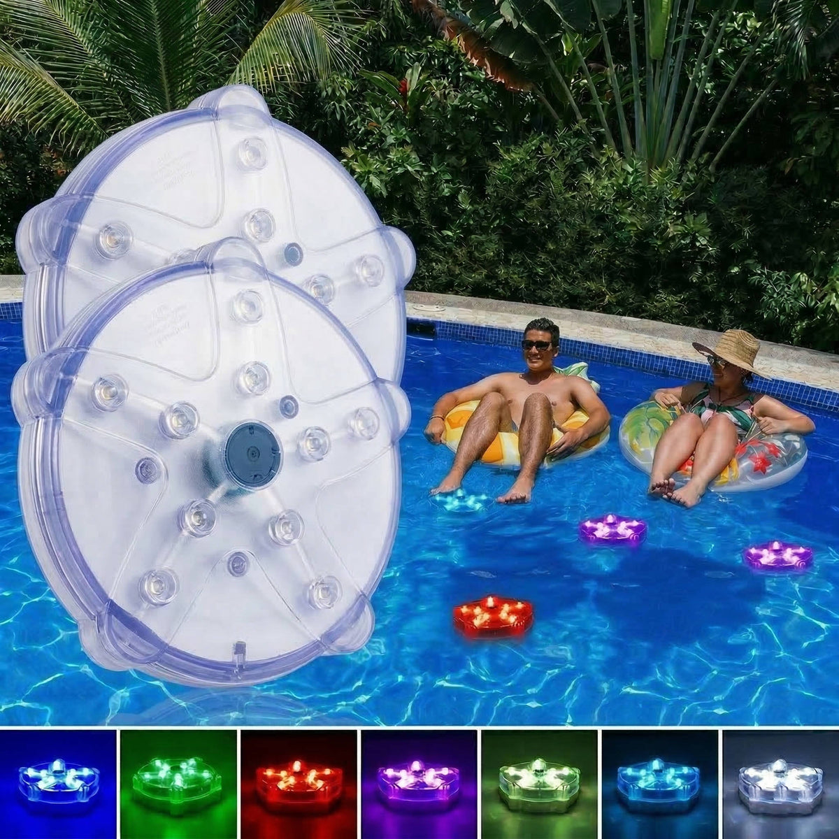 Above Ground Floating Pool Lights, Color Changing Pool Light That Float