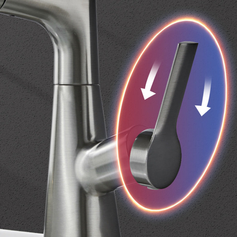 Single-Hole Basin Tap With Pull-Out Spray Head