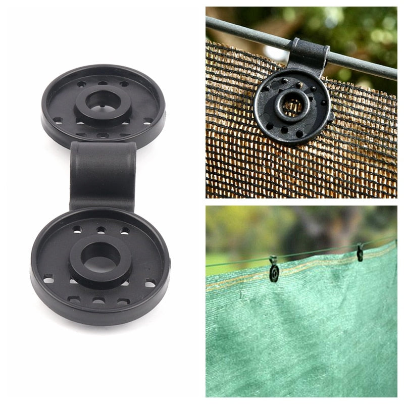Sun Shade Clip with Spring-Loaded Jaw and UV-Resistant ABS, Toolless Portable Clamp