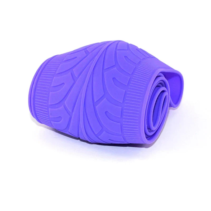 Steering Wheel Cover with Crocodile-Texture Grip and Palm Massage Nodules, Fits 14-16in