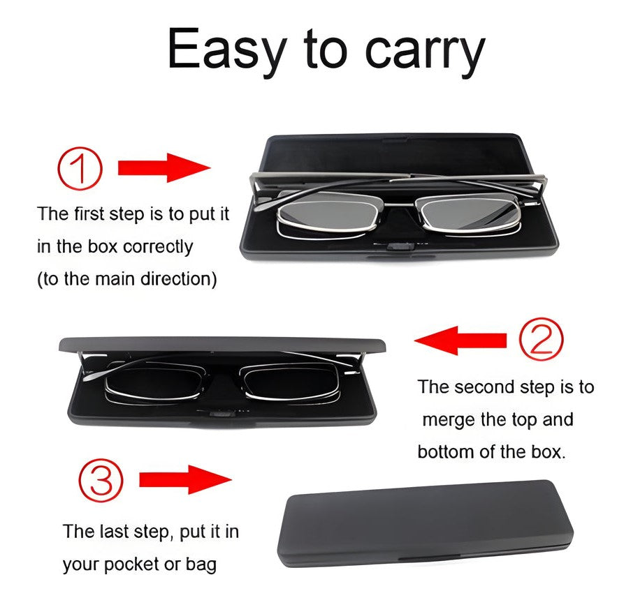 Compact Folding Reading Glasses for Men and Women