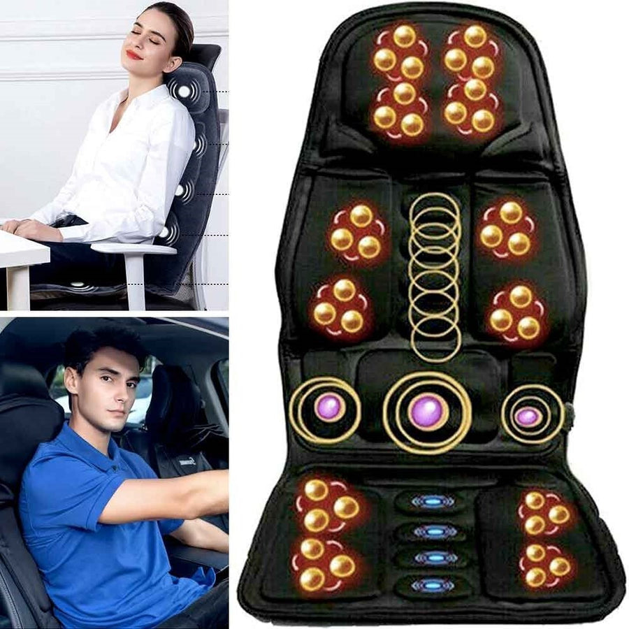 Massage Chair Pad With Heated Back and Neck Cushion for Car and Home