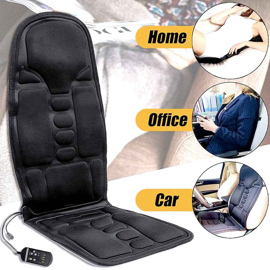 Massage Chair Pad With Heated Back and Neck Cushion for Car and Home
