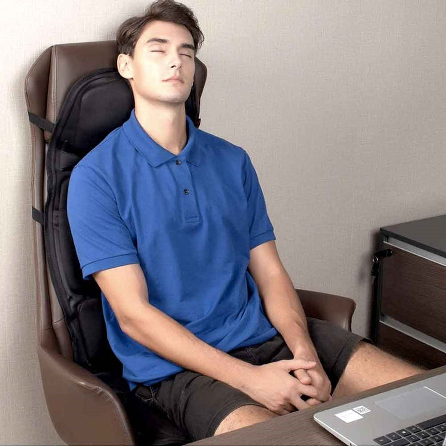 Massage Chair Pad With Heated Back and Neck Cushion for Car and Home