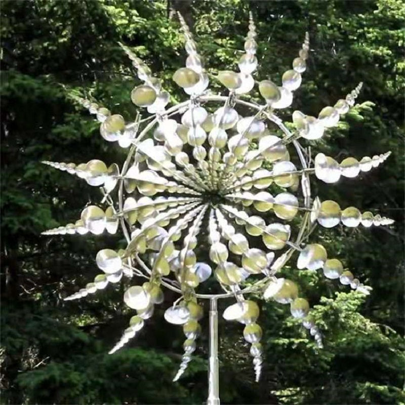 Metal Windmill Spinner, Anti-Rust Kinetic Garden Decoration