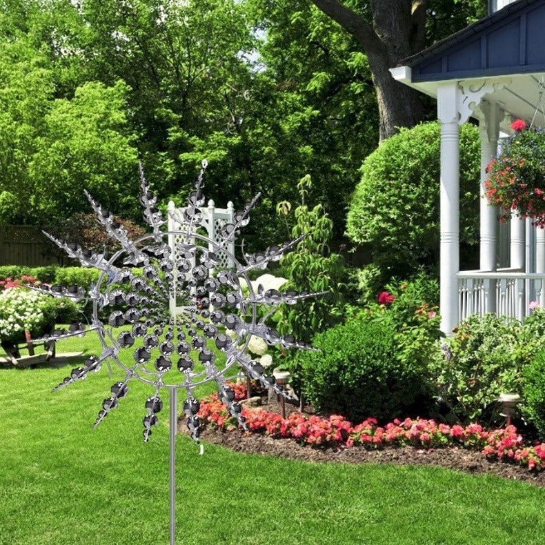 Metal Windmill Spinner, Anti-Rust Kinetic Garden Decoration