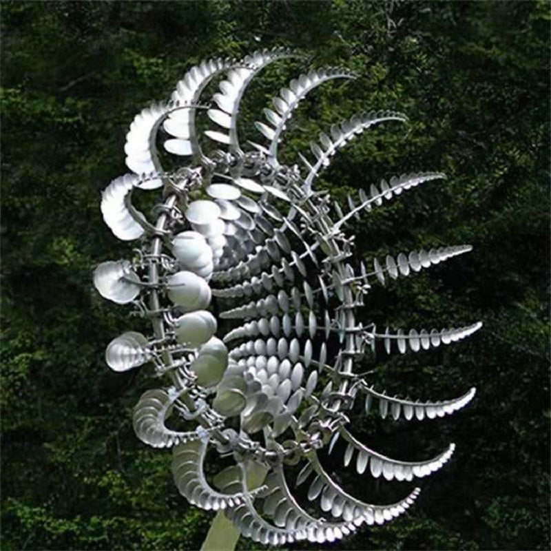 Metal Windmill Spinner, Anti-Rust Kinetic Garden Decoration