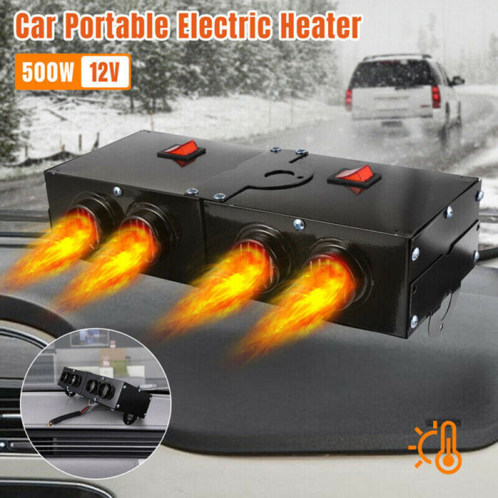 500W Electric Car Heater with 4 Blower Holes