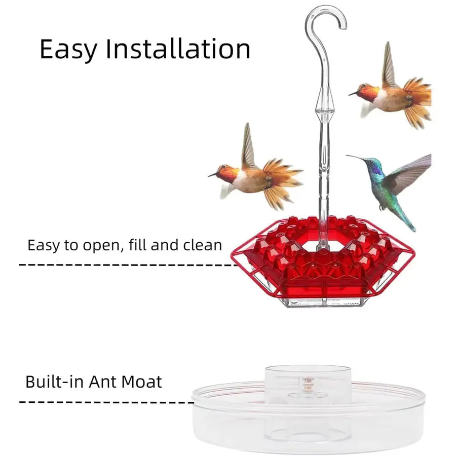 Hummingbird Feeder with Ant Proof Hanging Perch