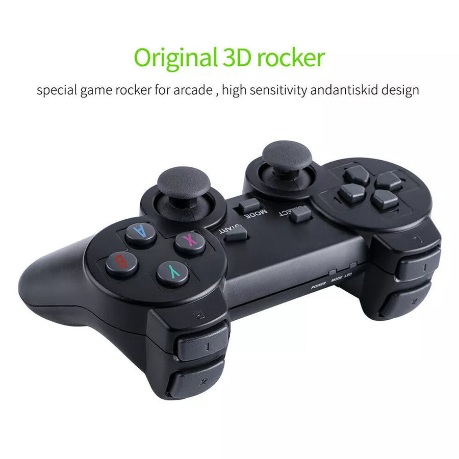 HDMI 4K TV Game Stick Console, 64GB Retro Gaming System with Wireless Gamepads