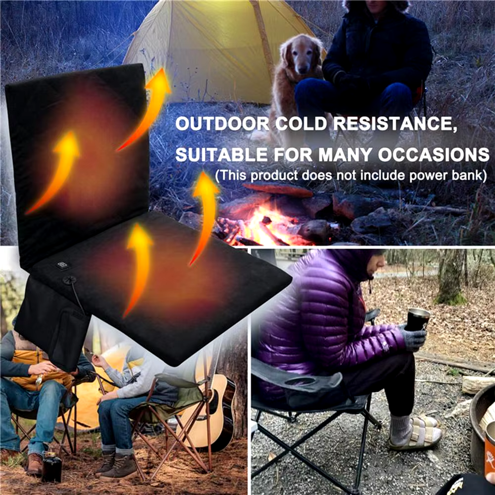 Foldable Heated Seat Cushion with 3 Level Temperature Controller