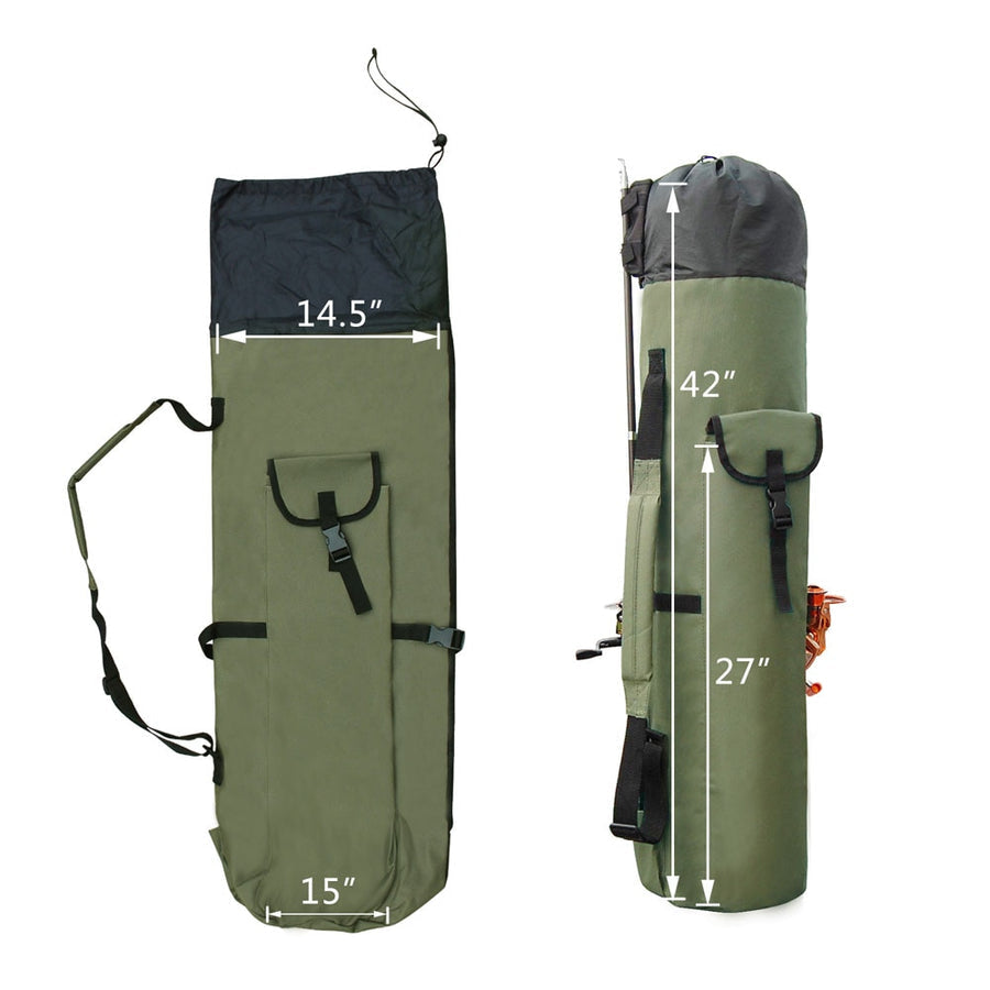 Portable Fishing Rod And Tackle Bag, Water-Resistant Oxford