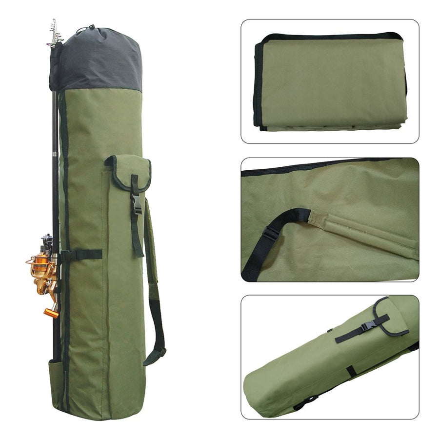 Portable Fishing Rod And Tackle Bag, Water-Resistant Oxford
